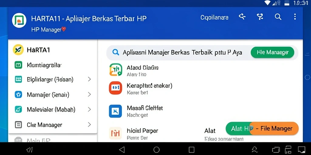 Antarmuka HARTA11 yang simpel dan fungsional untuk manajer berkas.
