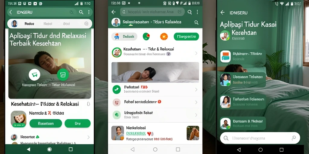 Antarmuka aplikasi IDNSERU yang sederhana dan menenangkan.