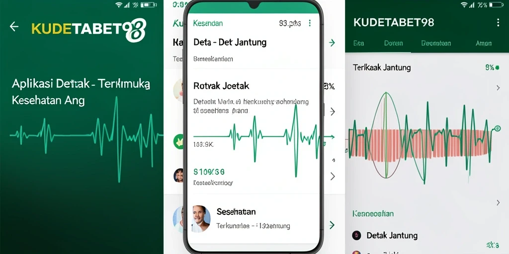 Tampilan antarmuka aplikasi Detak Jantung KUDETABET98 yang intuitif.