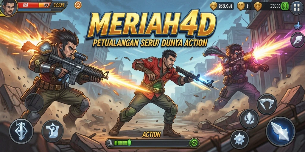Tampilan antarmuka menarik dari game Action MERIAH4D.