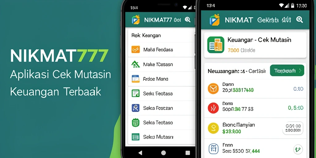 Antarmuka aplikasi NIKMAT777 menampilkan fitur Cek Mutasi yang jelas dan informatif.