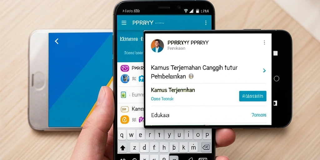 Tampilan antarmuka PPRRYY yang mudah digunakan dalam Kamus Terjemahan.