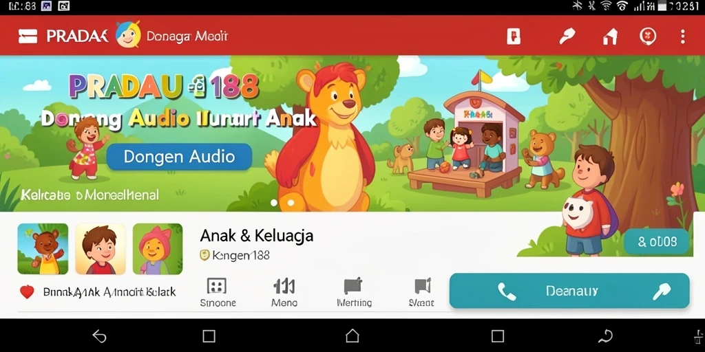 Tampilan antarmuka PRADA188 yang ramah anak dan interaktif.