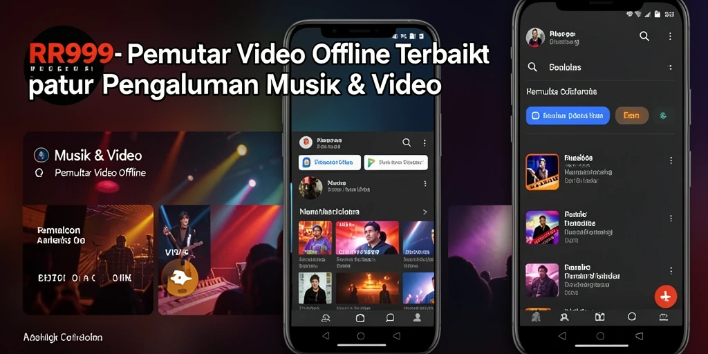 Tampilan utama RR999 dengan antarmuka Pemutar Video Offline yang user-friendly.